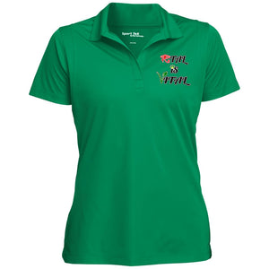 Ital Is Vital EM Women's Micropique Flat-Knit Collar Polo