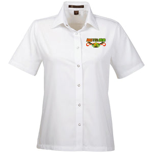 Ankh Udja Seneb shen Ladies' Snap Closure Short-Sleeve Shirt
