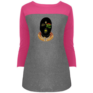 Nubian Goons Mask Ladie' s 3/4 Sleeve T-Shirt