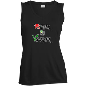 Ital Is Vital  Ladies' Sleeveless Moisture Absorbing V-Neck