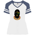 Nubian Goons Mask Ladies' V-Neck T-Shirt