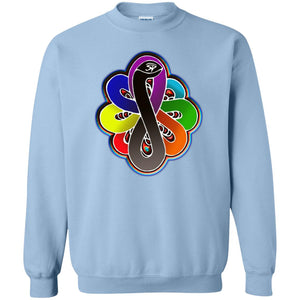 Infinity Snake of B-mwelo(chakras) Sweatshirt  8 oz.