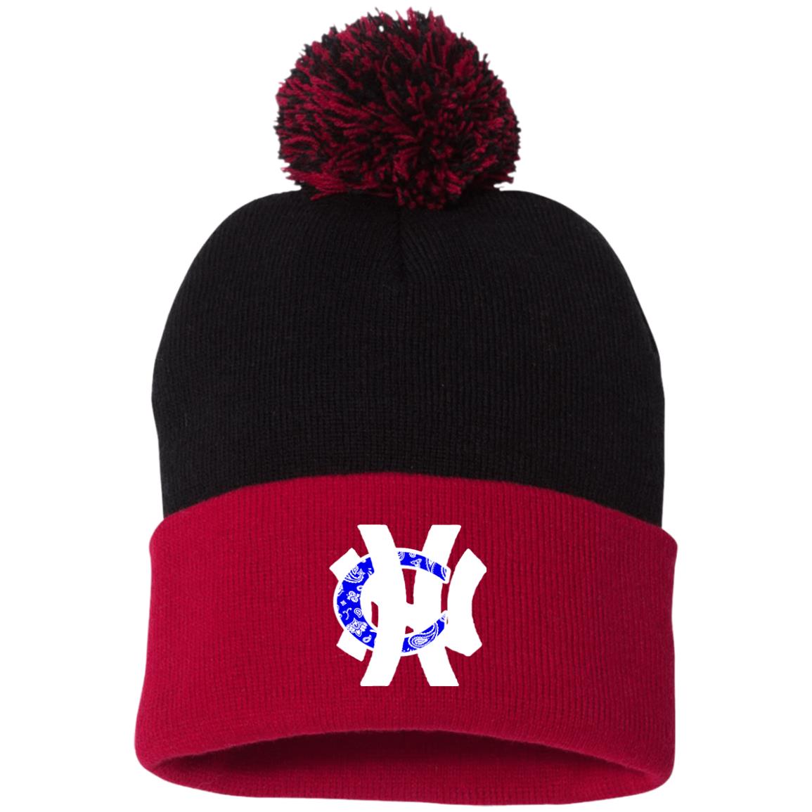 NHC BW Pom Pom Knit Cap