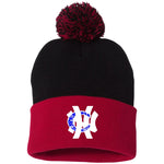 NHC BW Pom Pom Knit Cap