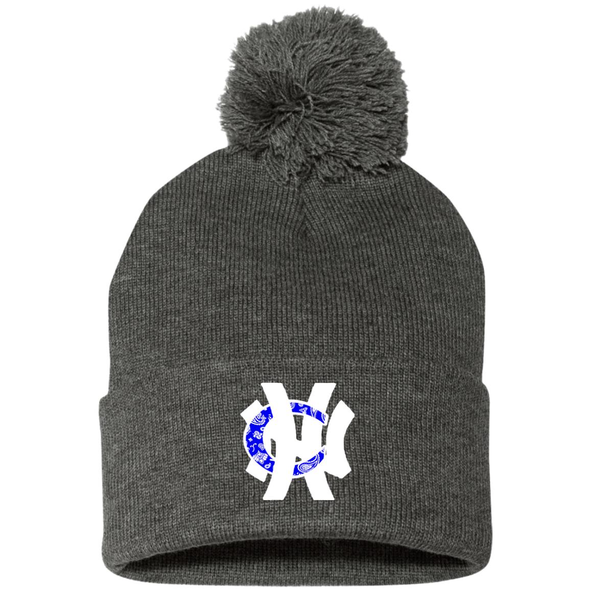 NHC BW Pom Pom Knit Cap