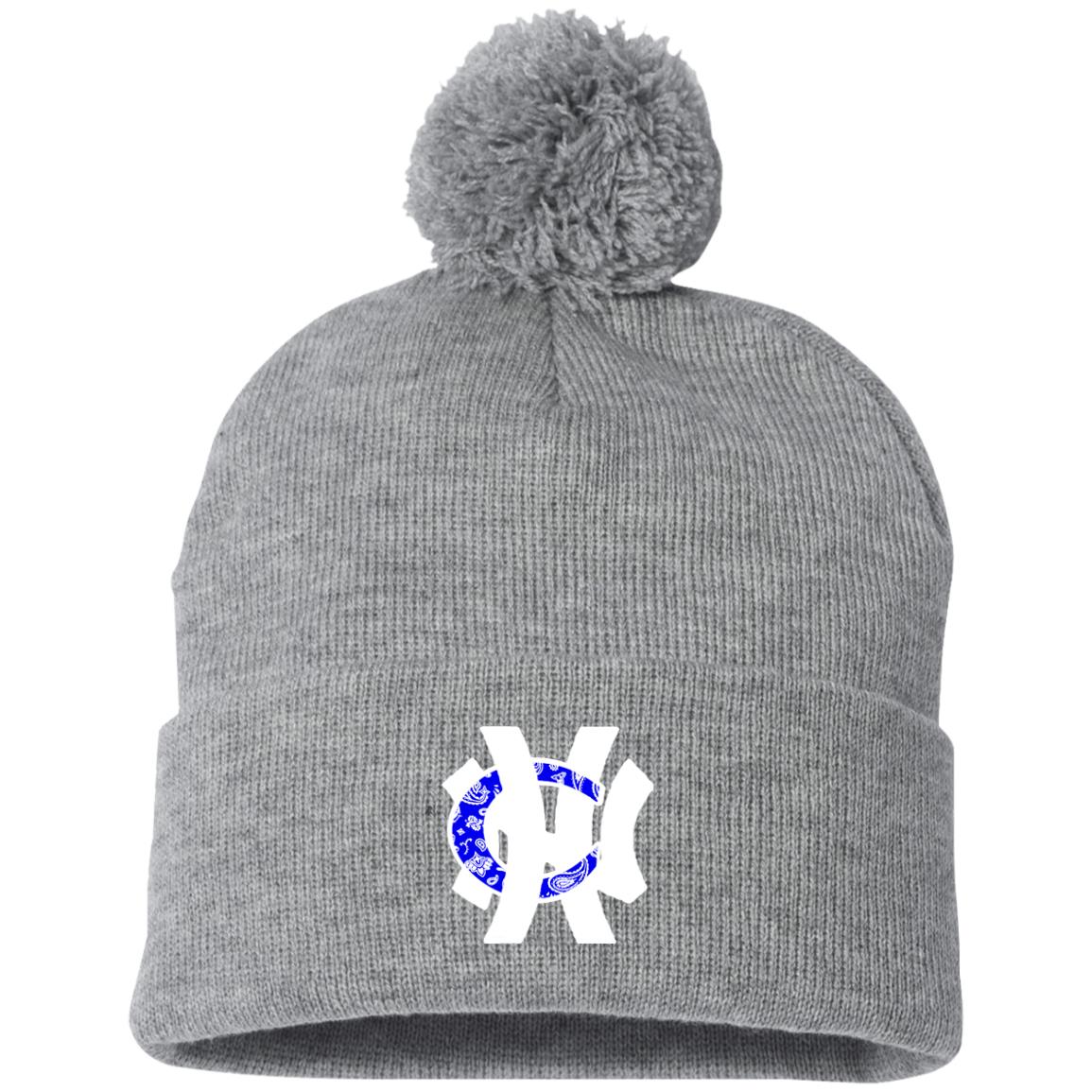 NHC BW Pom Pom Knit Cap