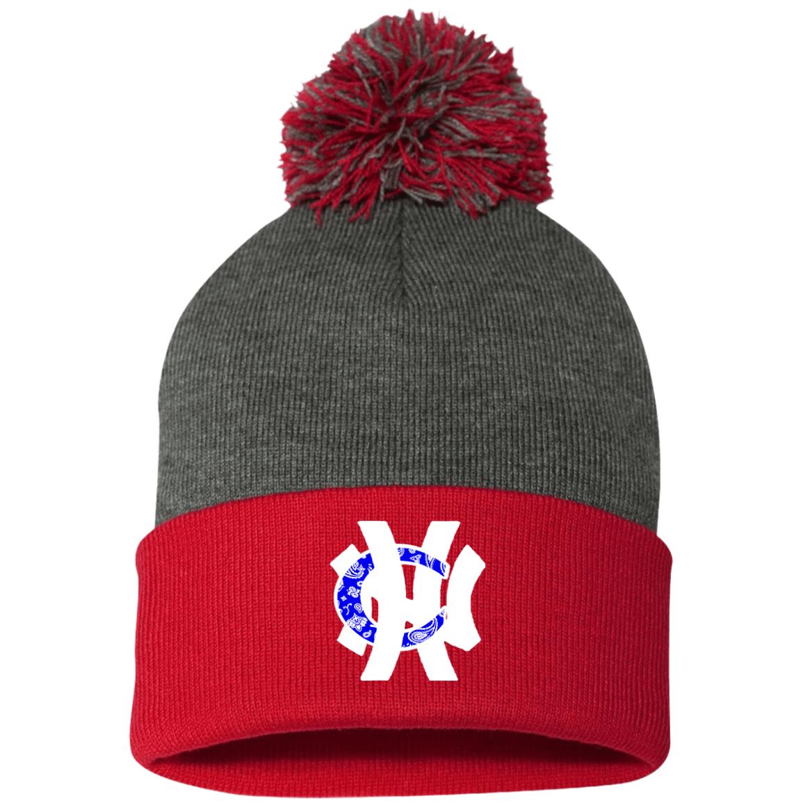 NHC BW Pom Pom Knit Cap