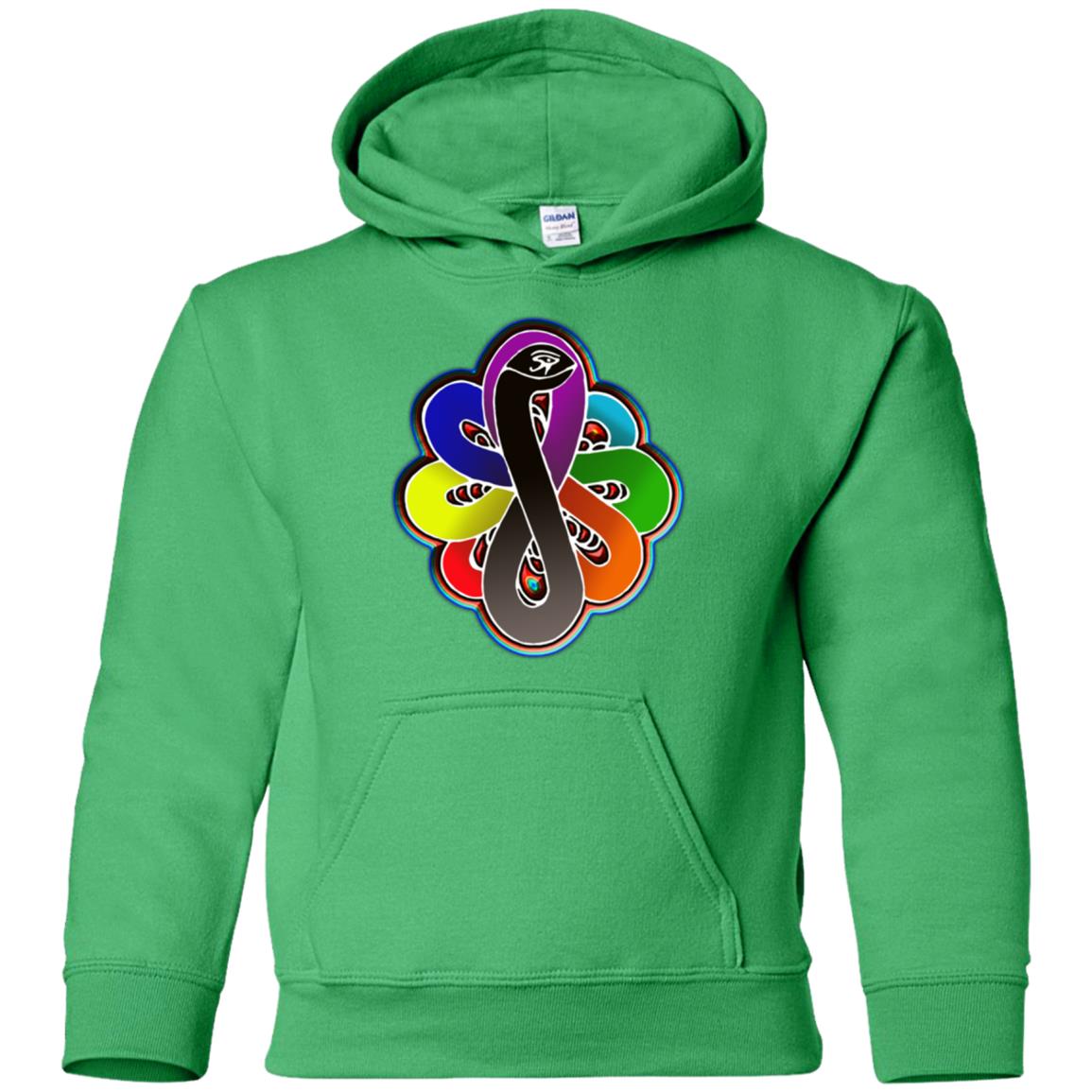 Infinity Snake of B-mwelo(chakras) Youth Pullover Hoodie