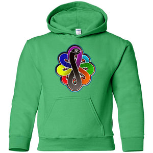 Infinity Snake of B-mwelo(chakras) Youth Pullover Hoodie