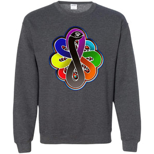 Infinity Snake of B-mwelo(chakras) Sweatshirt  8 oz.