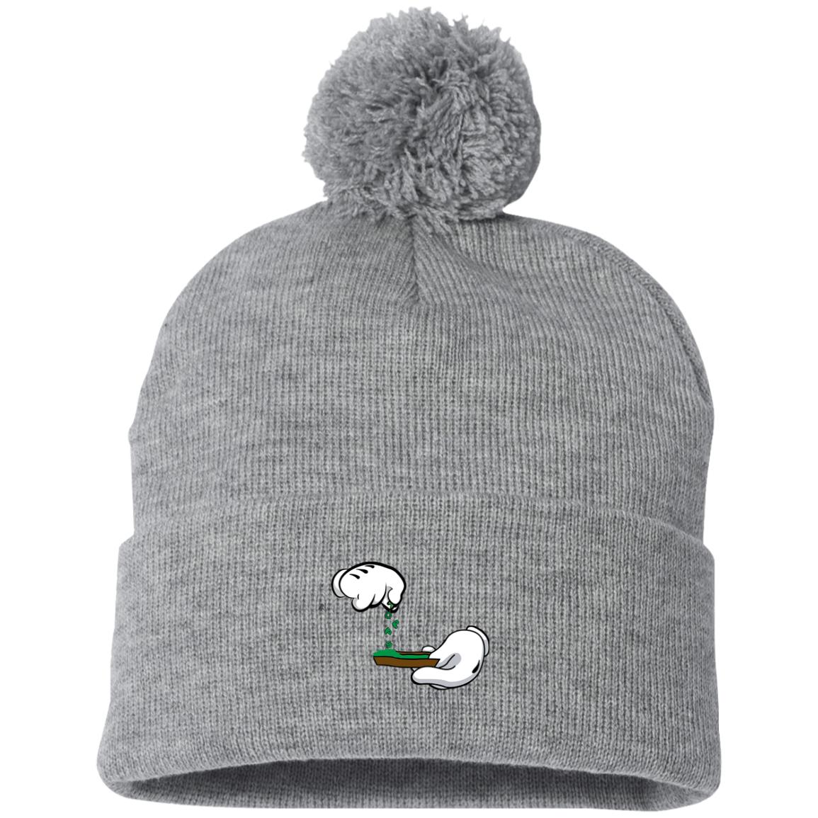 BURN THE OPPS Pom Pom Knit Cap