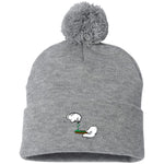 BURN THE OPPS Pom Pom Knit Cap