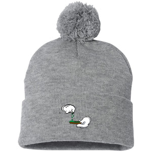 BURN THE OPPS Pom Pom Knit Cap