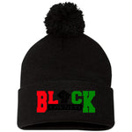 BLACK OWNED RBG Pom Pom Knit Cap