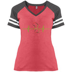 Afrika Hearthbeat Ladies V-Neck T-Shirt