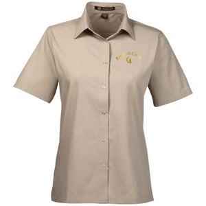 LaChouett Old Gold Ladies' Snap Closure Short-Sleeve Shirt