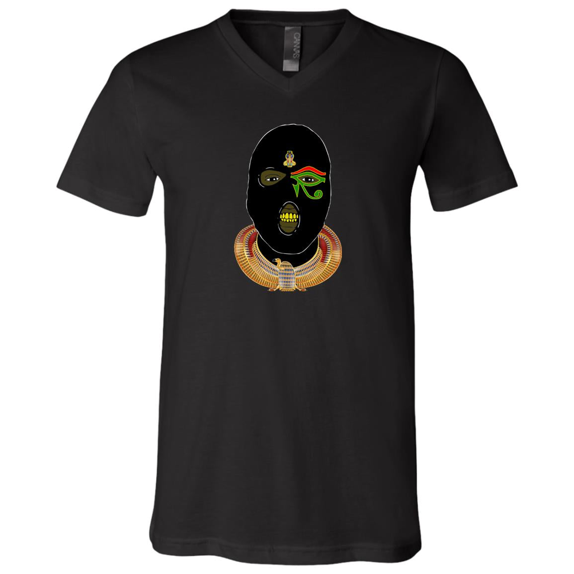 Nubian Goons Mask Youth Short Sleeve V-Neck Jersey T-Shirt