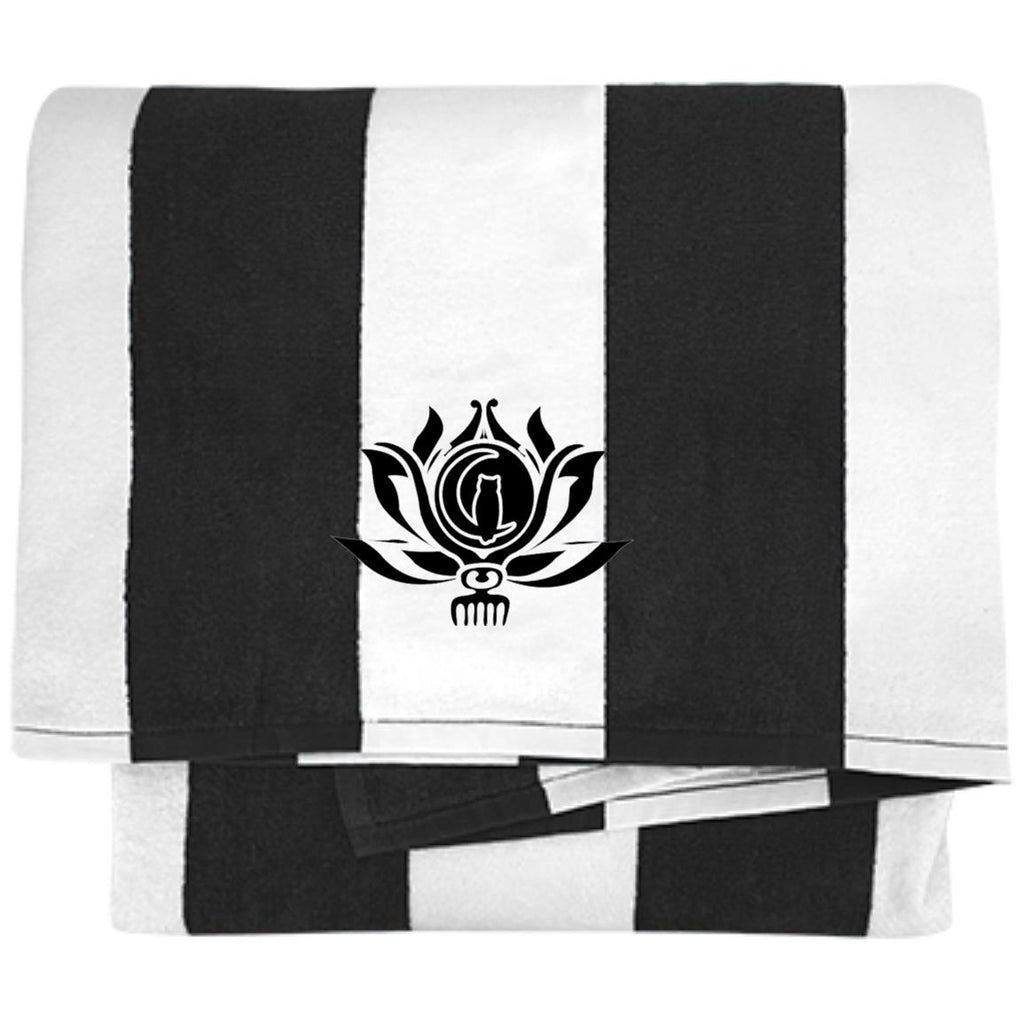 Flower of Life Stripe Beach Towel