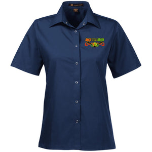 Ankh Udja Seneb shen Ladies' Snap Closure Short-Sleeve Shirt