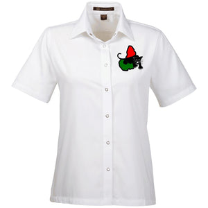 Afrika Panther RBG Ladies' Snap Closure Short-Sleeve Shirt