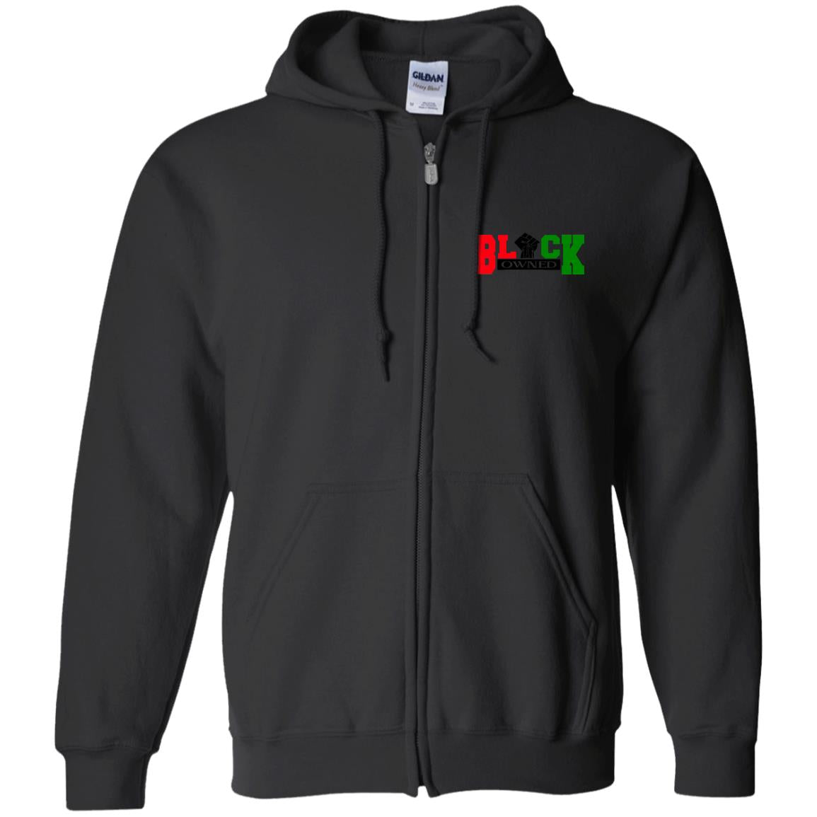BLACK OWNED RBG Zip Up Hooded Sweatshirt