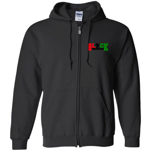 BLACK OWNED RBG Zip Up Hooded Sweatshirt