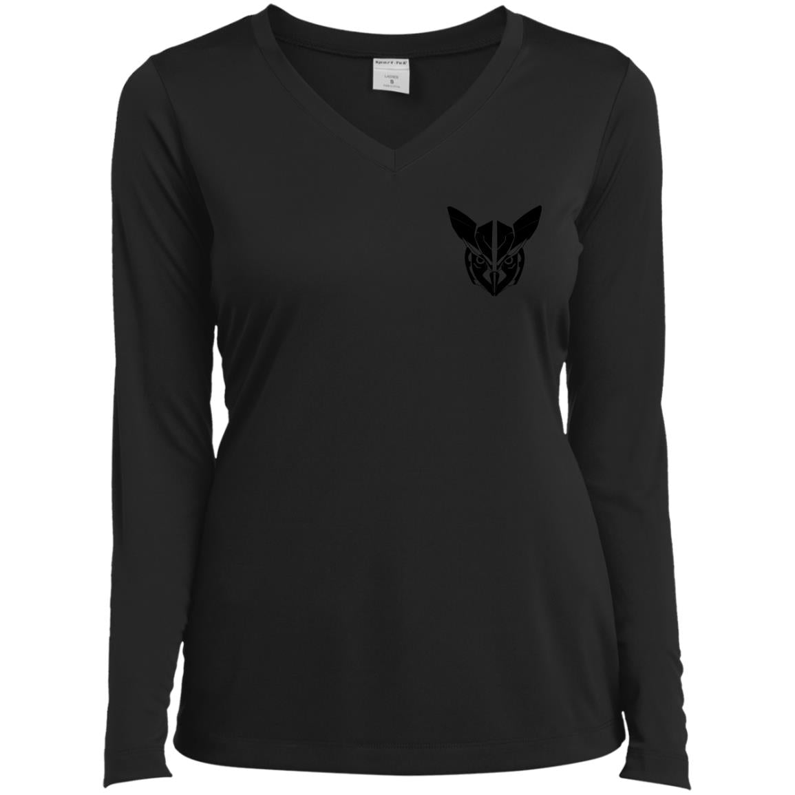 Owl Face Transformers Ladies' LS V-Neck T-Shirt