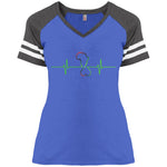 Afrika Hearthbeat Ladies V-Neck T-Shirt