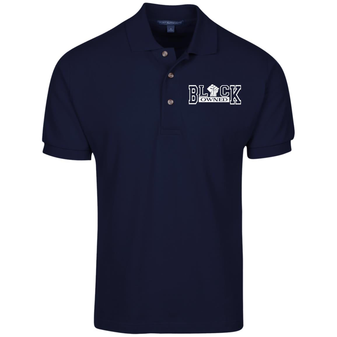 BLACK OWNED Cotton Pique Knit Polo