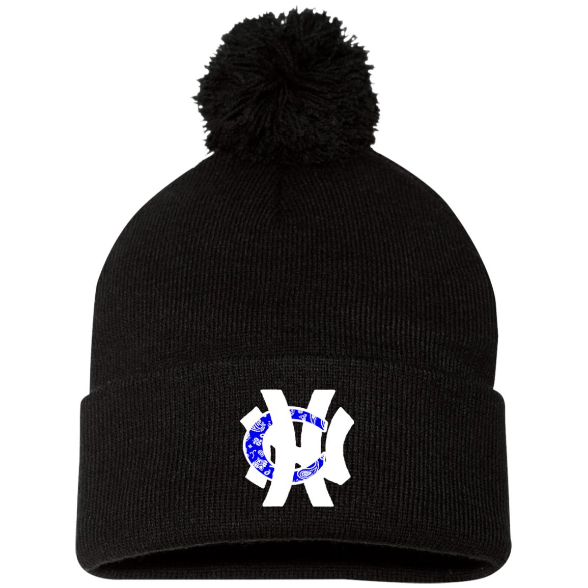 NHC BW Pom Pom Knit Cap