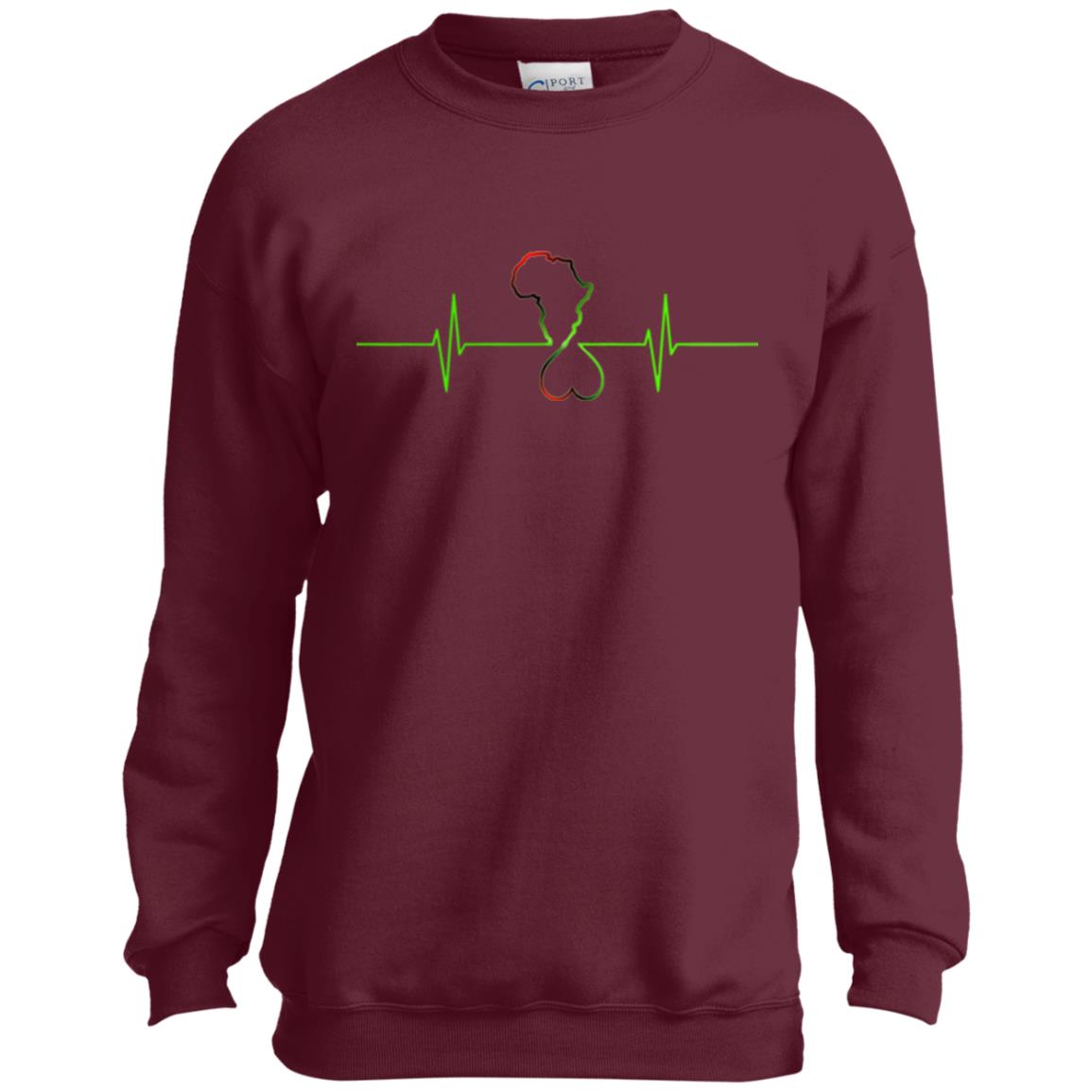 Afrika Hearthbeat Youth Crewneck Sweatshirt