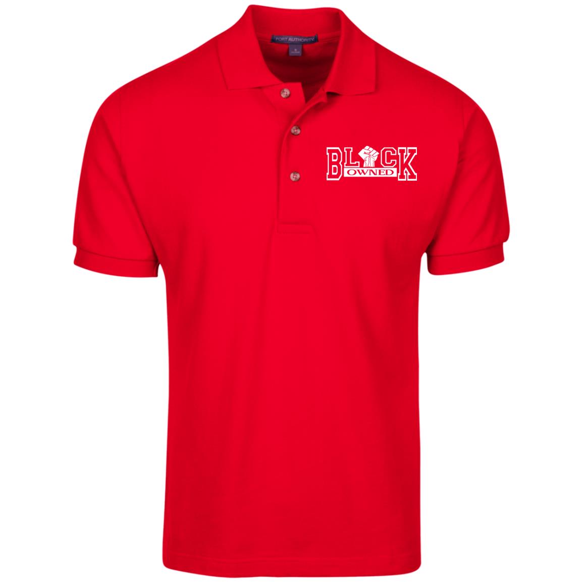 BLACK OWNED Cotton Pique Knit Polo