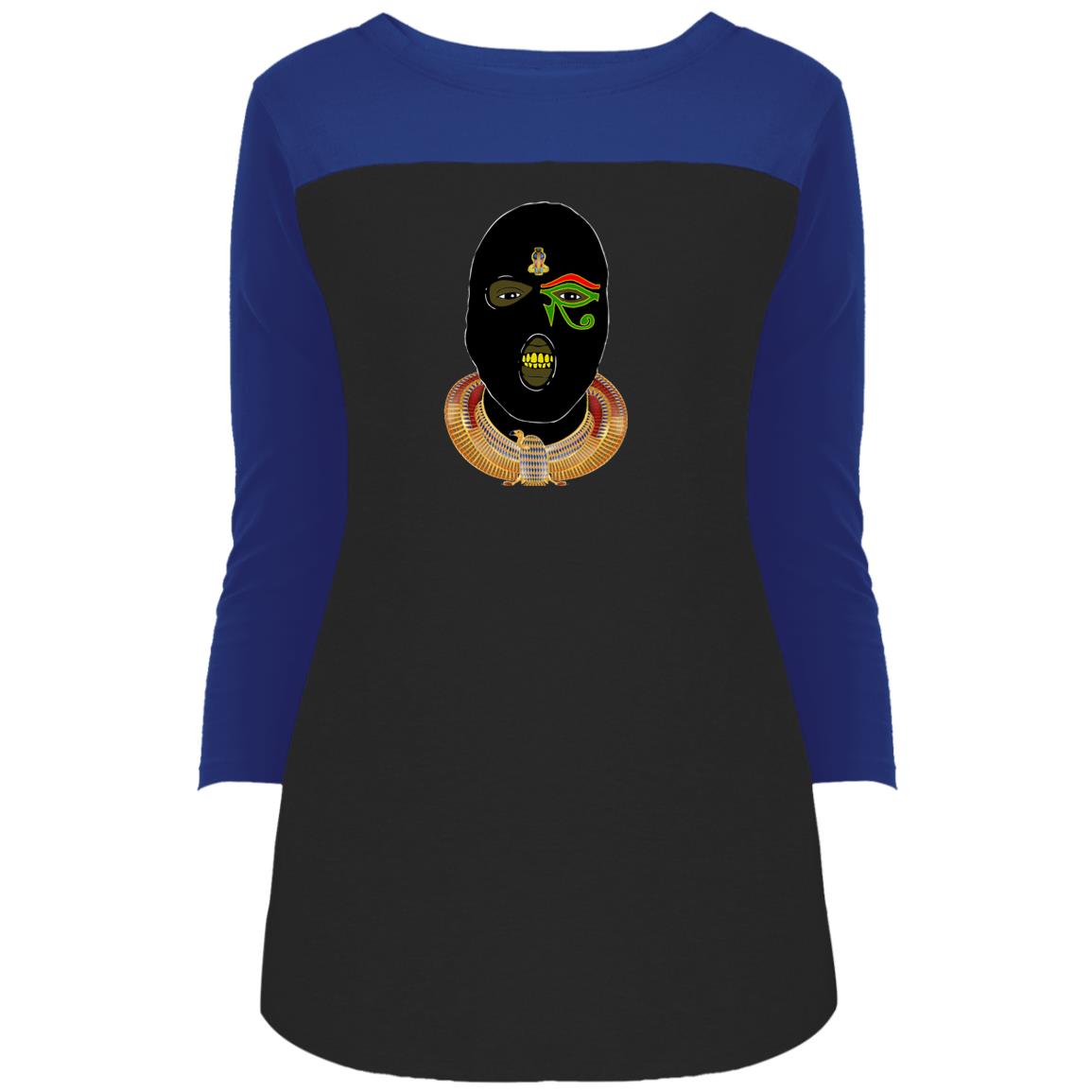 Nubian Goons Mask Ladie' s 3/4 Sleeve T-Shirt