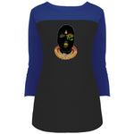 Nubian Goons Mask Ladie' s 3/4 Sleeve T-Shirt