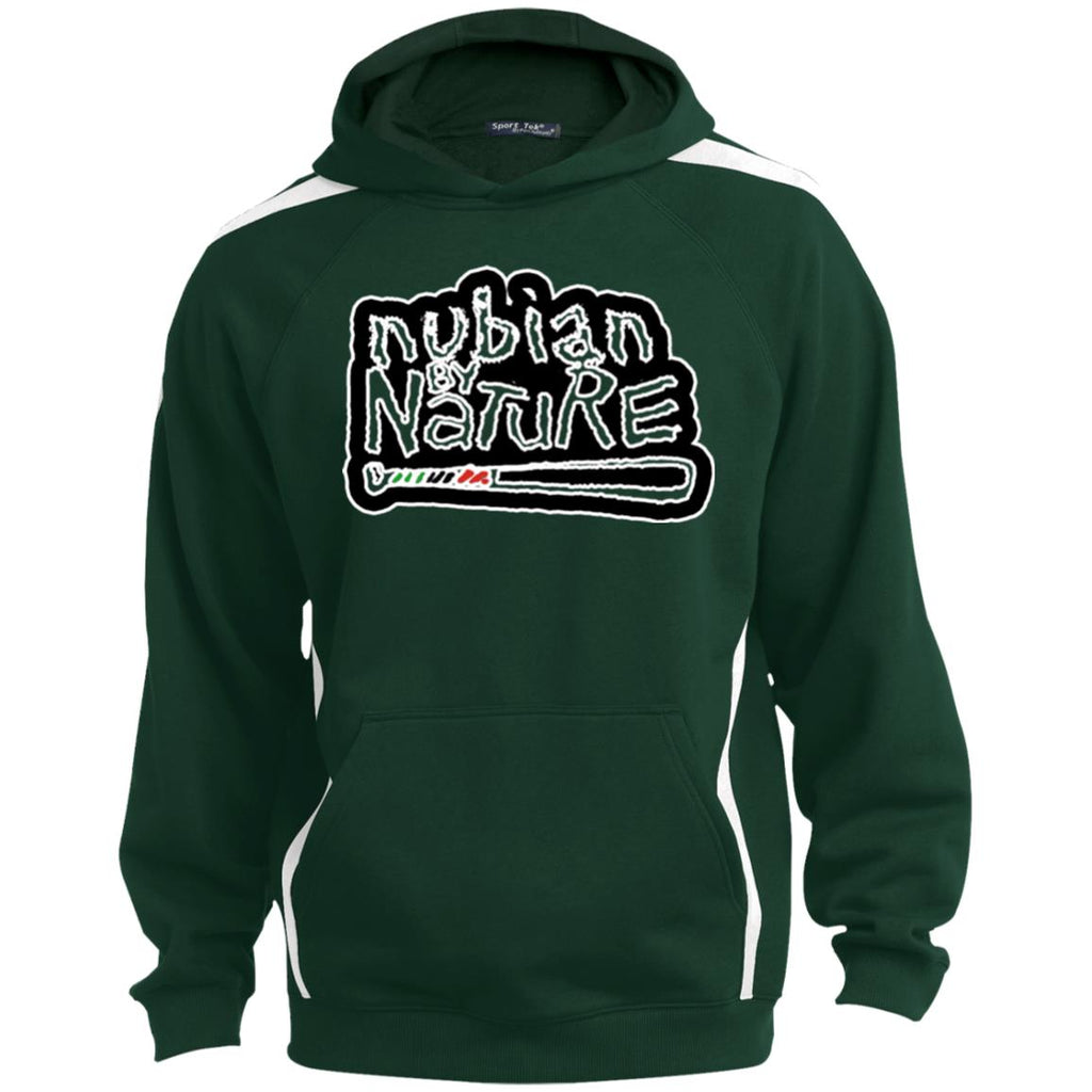 Nubian By Nature Sport Sleeve Stripe Sweatshirt  Lined Hood
