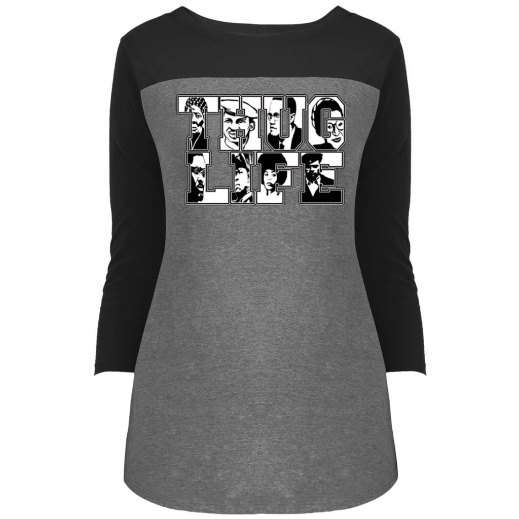 Thug Life Icon Ladies' 3/4 Sleeve T-Shirt