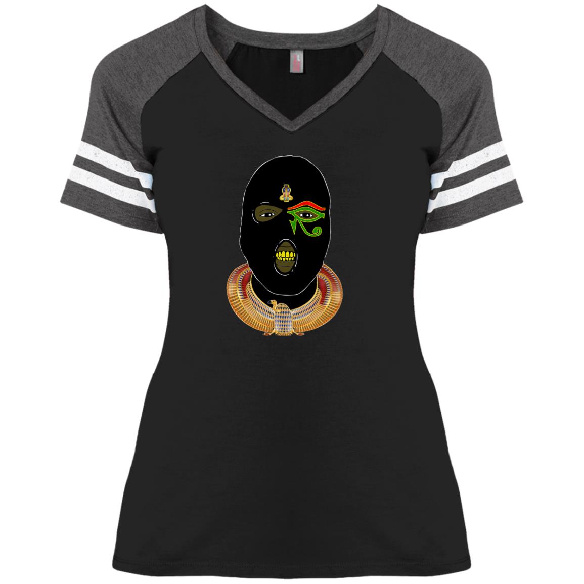 Nubian Goons Mask Ladies' V-Neck T-Shirt