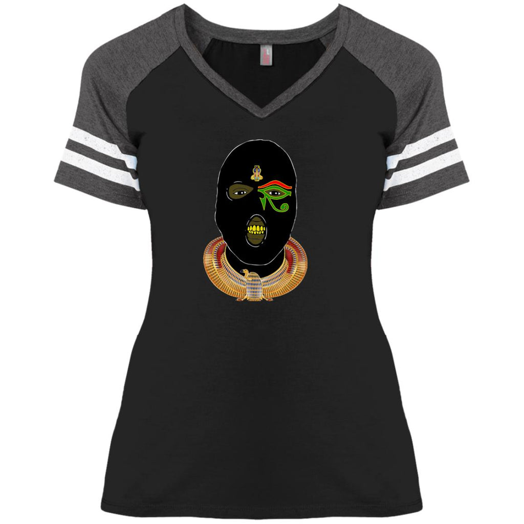 Nubian Goons Mask Ladies' V-Neck T-Shirt