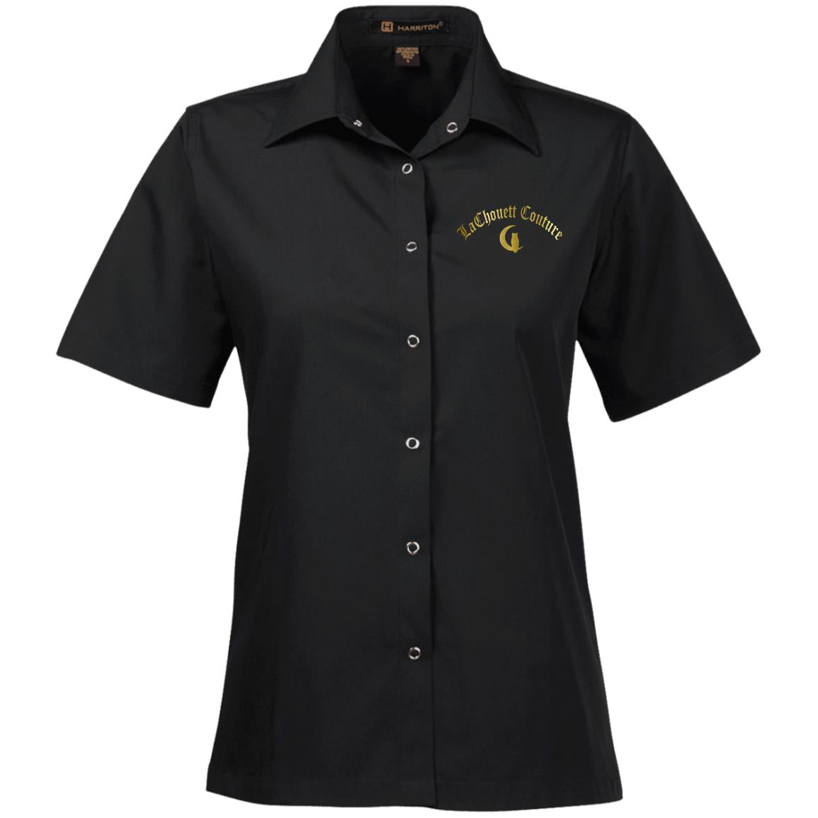 LaChouett Old Gold Ladies' Snap Closure Short-Sleeve Shirt