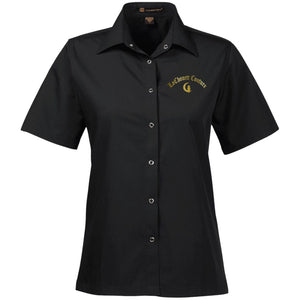 LaChouett Old Gold Ladies' Snap Closure Short-Sleeve Shirt
