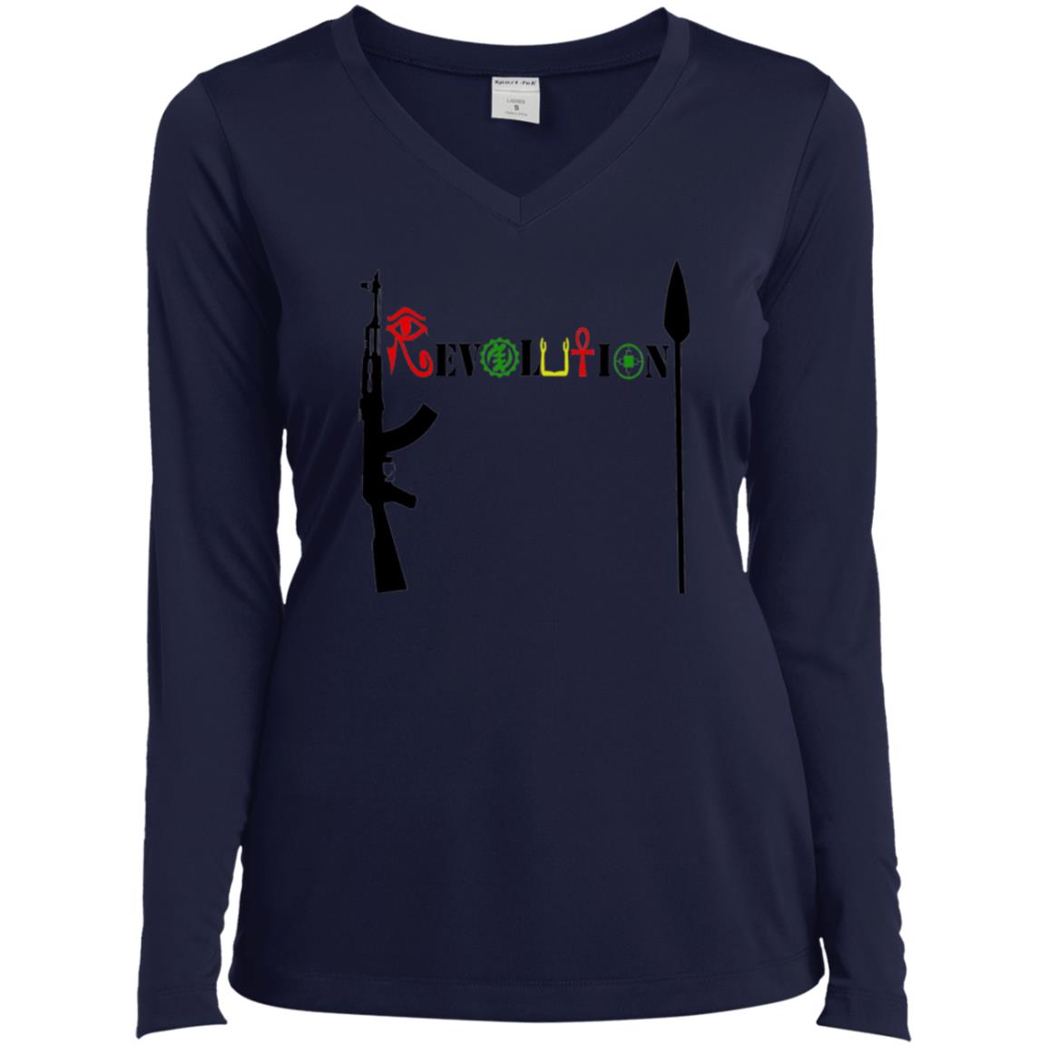 Revolution Ladies' LS V-Neck T-Shirt