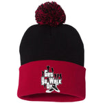 GET YA WALK ON Embroidered Pom Pom Knit Cap