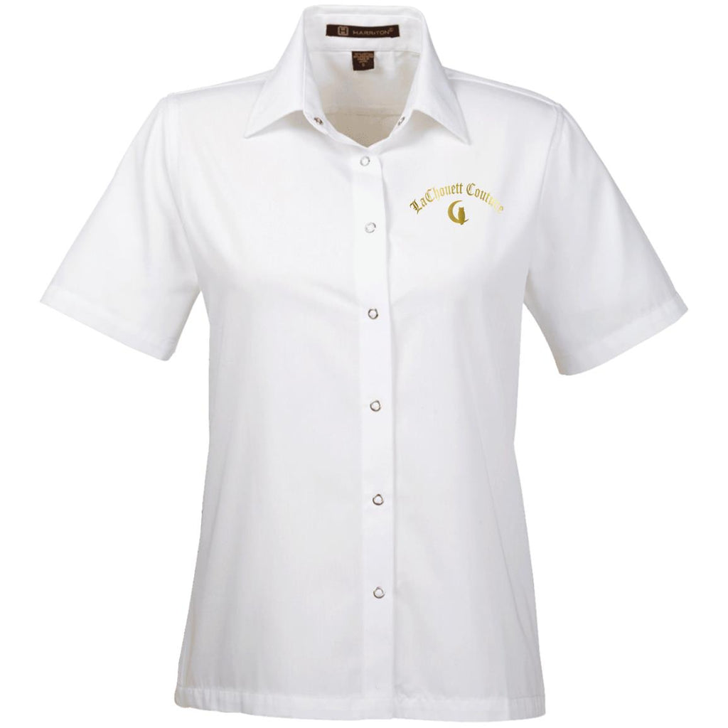 LaChouett Old Gold Ladies' Snap Closure Short-Sleeve Shirt
