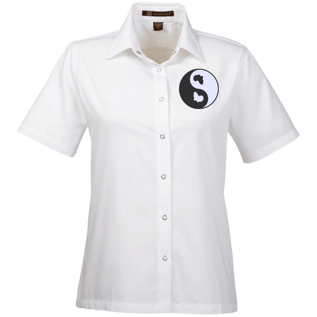 Ying Yang KMT Ladies' Snap Closure Short-Sleeve Shirt