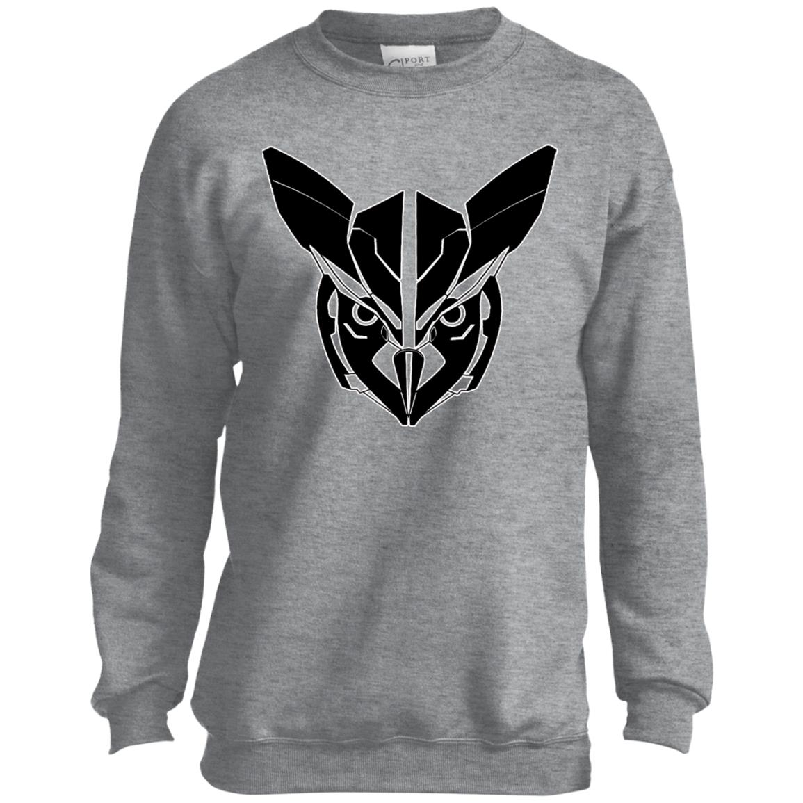 Owl Face Transformers Youth Crewneck Sweatshirt