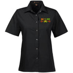 Ankh Udja Seneb shen Ladies' Snap Closure Short-Sleeve Shirt