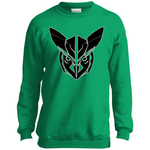 Owl Face Transformers Youth Crewneck Sweatshirt