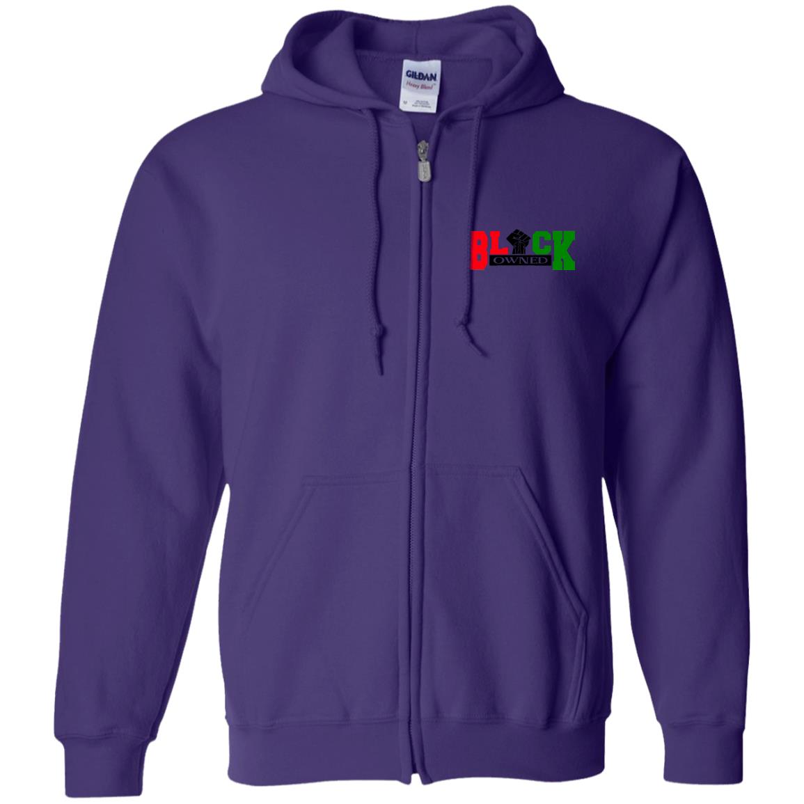 BLACK OWNED RBG Zip Up Hooded Sweatshirt