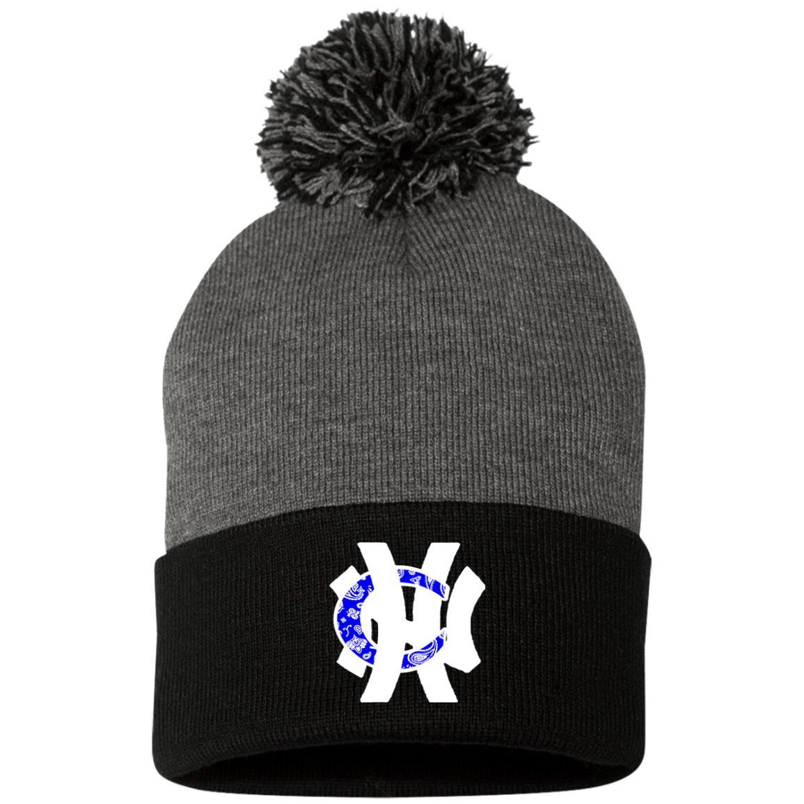 NHC BW Pom Pom Knit Cap