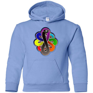 Infinity Snake of B-mwelo(chakras) Youth Pullover Hoodie